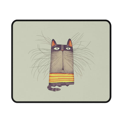 Cute Grumpy Cat Mouse Pad — Non‑Slip Gaming Desk Pad