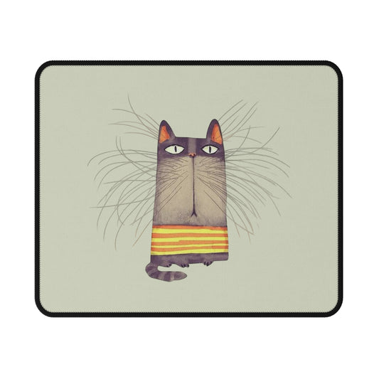 Cute Grumpy Cat Mouse Pad — Non‑Slip Gaming Desk Pad