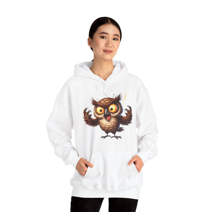 Cute Fluffy Owl Hoodie – Whimsical Cartoon Owl Pullover for Bird Lovers & Halloween