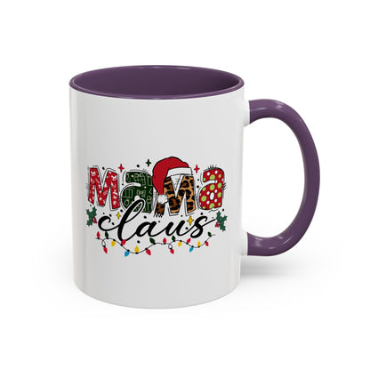Mama Claus Accent Coffee Mug — Festive Christmas Holiday Mom Coffee Cup (11/15oz)