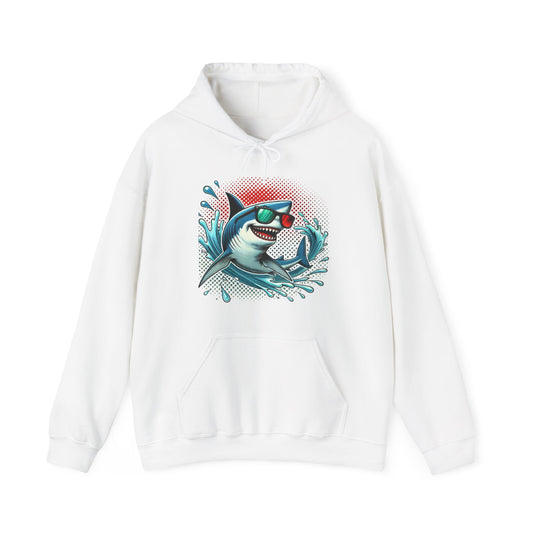 Shark Surf Hoodie — Cool Sunglasses Beach Shark Graphic Sweatshirt