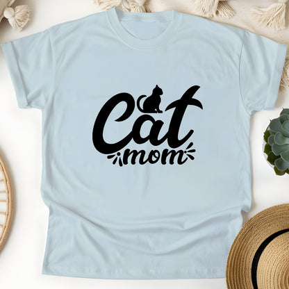 Cat Mom Women T-Shirt – Cute Minimal Cat Lover Tee