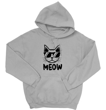 Cool Cat Unisex Hoodie – MEOW Sweatshirt for Cat Lovers