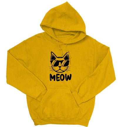 Cool Cat Unisex Hoodie – MEOW Sweatshirt for Cat Lovers