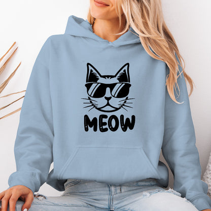 Cool Cat Unisex Hoodie – MEOW Sweatshirt for Cat Lovers