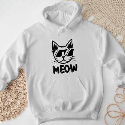 Cool Cat Unisex Hoodie – MEOW Sweatshirt for Cat Lovers