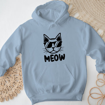 Cool Cat Unisex Hoodie – MEOW Sweatshirt for Cat Lovers