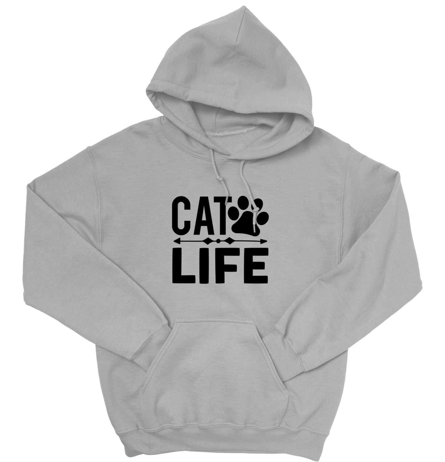 Cat Life Unisex Hoodie – Minimal Sweatshirt for Cat Lovers