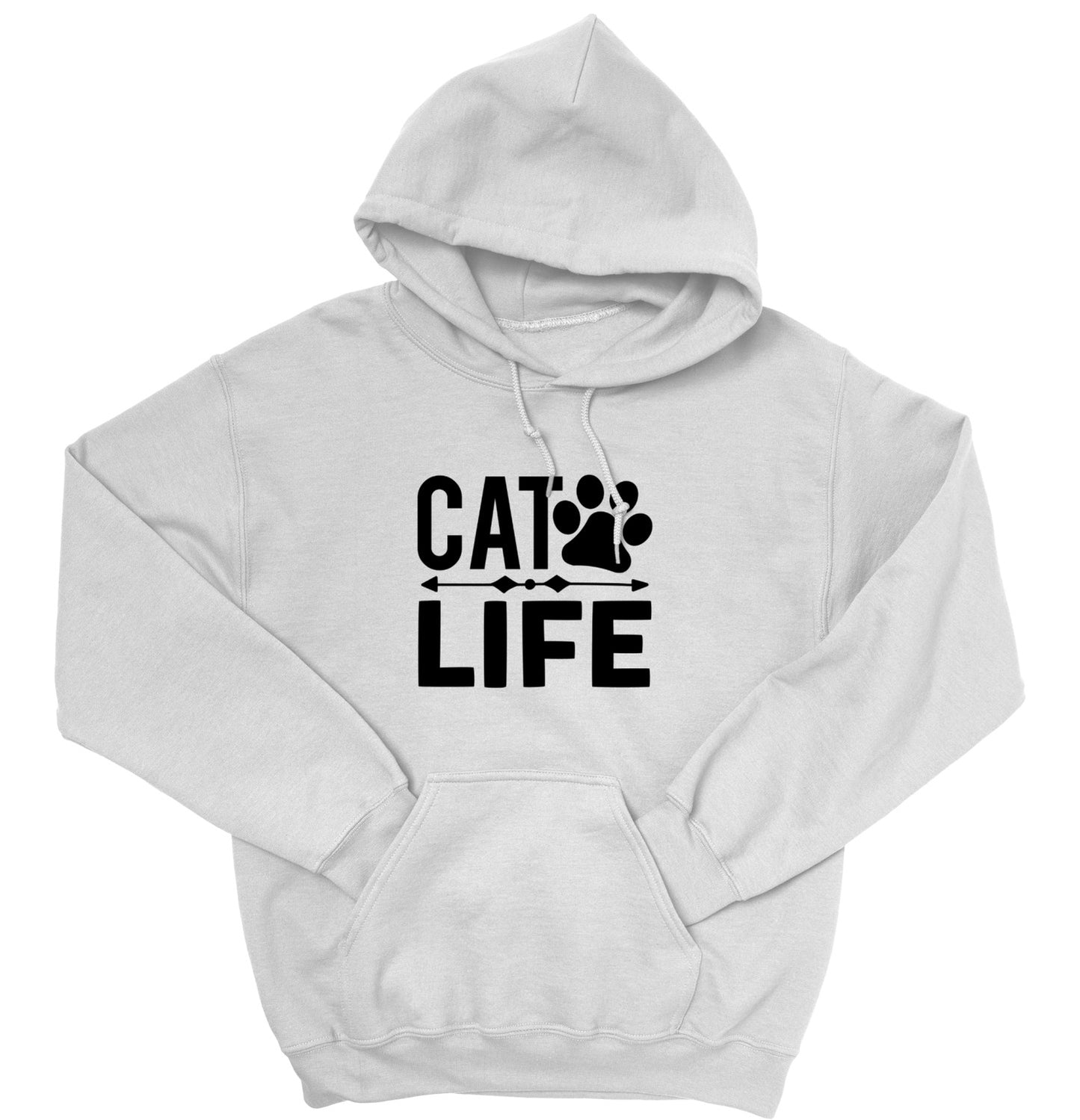 Cat Life Unisex Hoodie – Minimal Sweatshirt for Cat Lovers
