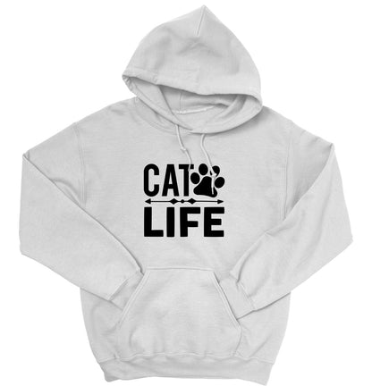 Cat Life Unisex Hoodie – Minimal Sweatshirt for Cat Lovers