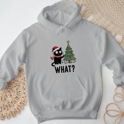 Funny Christmas Cat Unisex Hoodie – Cute Holiday Sweatshirt