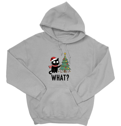 Funny Christmas Cat Unisex Hoodie – Cute Holiday Sweatshirt