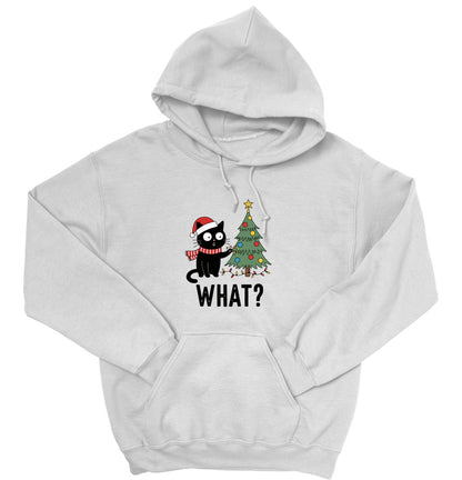 Funny Christmas Cat Unisex Hoodie – Cute Holiday Sweatshirt