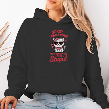 Sorry I Can’t Come Cat Women Hoodie
