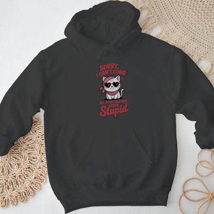 Sorry I Can’t Come Cat Women Hoodie