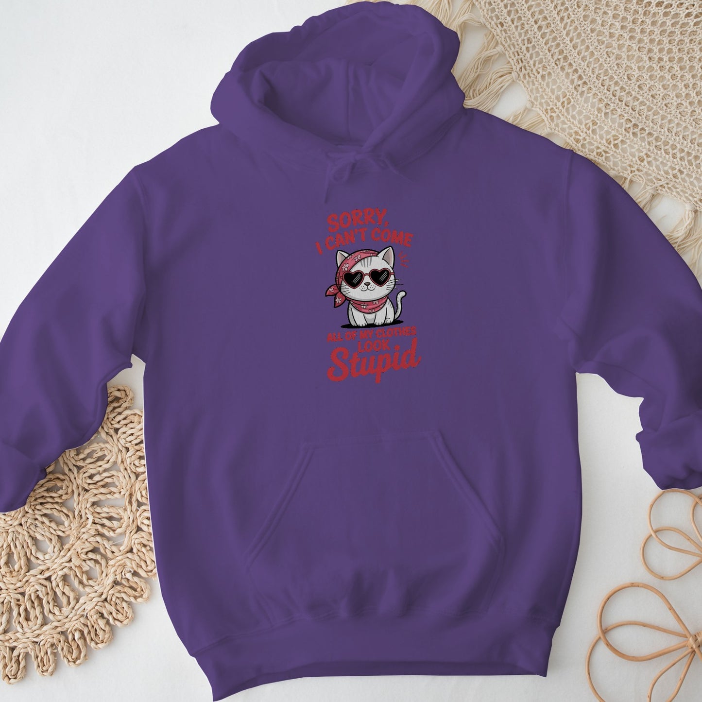 Sorry I Can’t Come Cat Women Hoodie