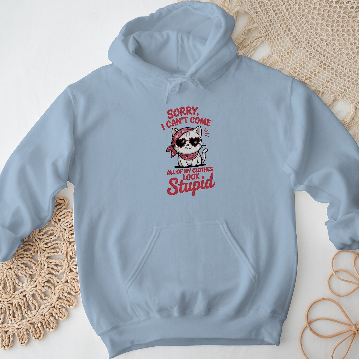 Sorry I Can’t Come Cat Women Hoodie