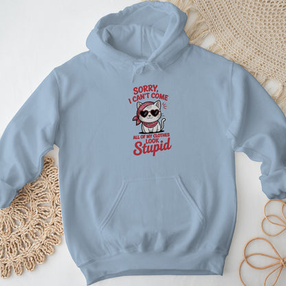 Sorry I Can’t Come Cat Women Hoodie