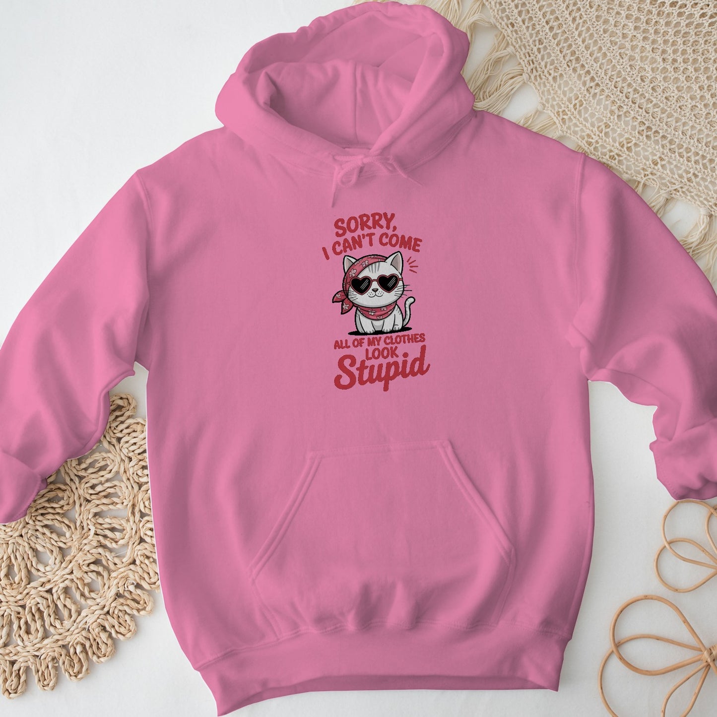 Sorry I Can’t Come Cat Women Hoodie