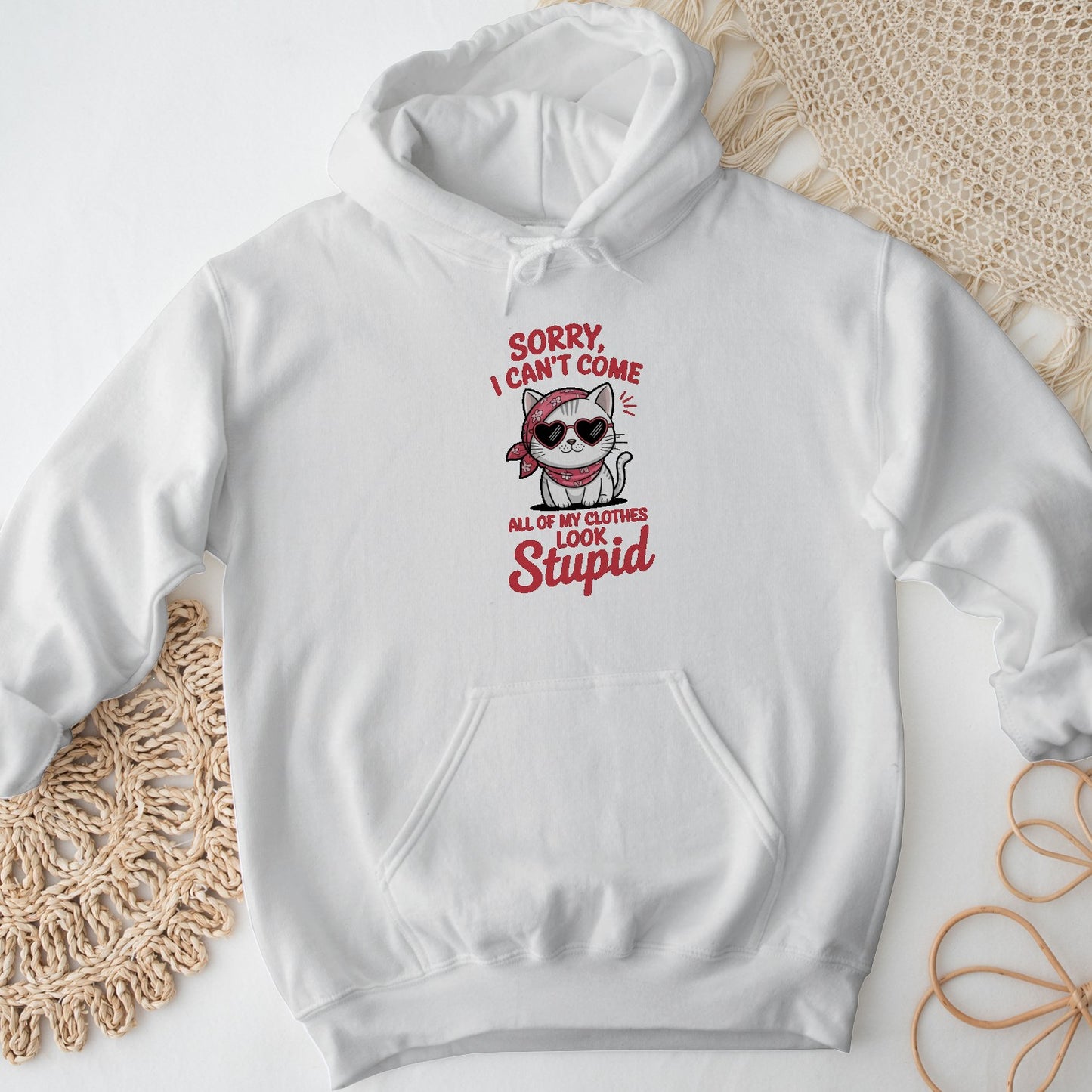 Sorry I Can’t Come Cat Women Hoodie