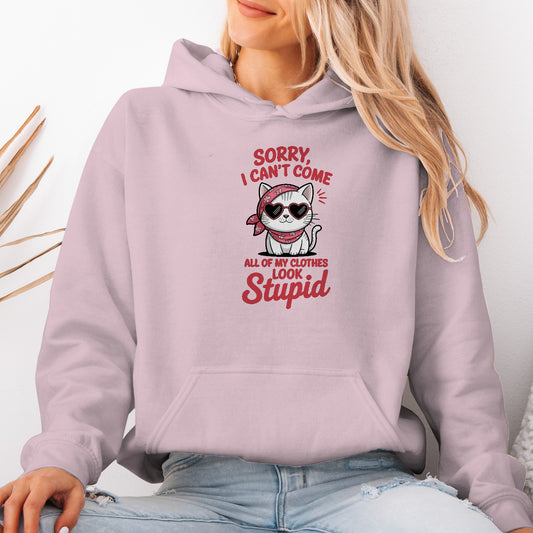 Sorry I Can’t Come Cat Women Hoodie