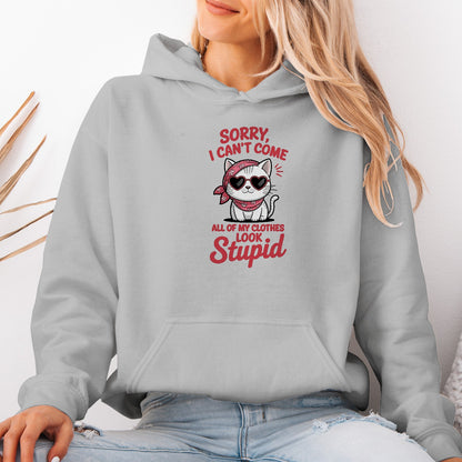 Sorry I Can’t Come Cat Women Hoodie