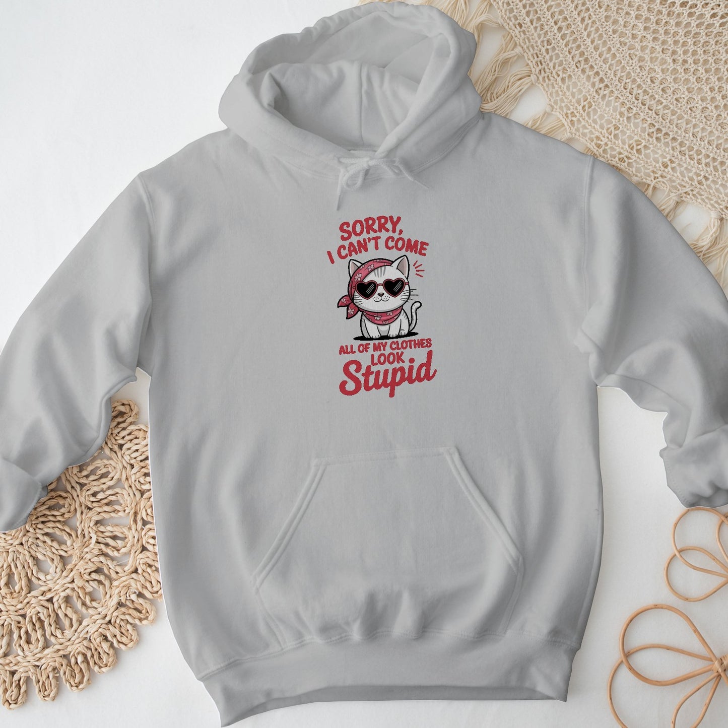 Sorry I Can’t Come Cat Women Hoodie