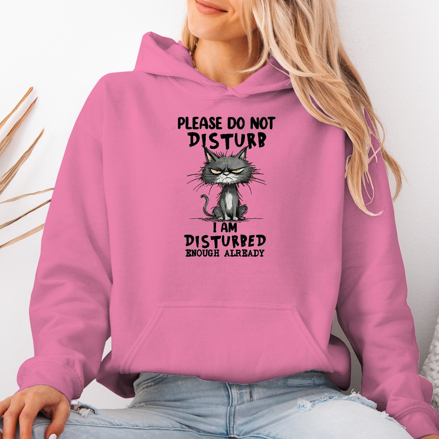 Please Do Not Disturb Cat Unisex Hoodie – Funny Grumpy Sweatshirt