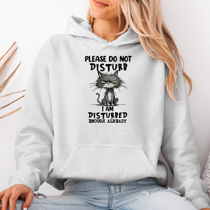 Please Do Not Disturb Cat Unisex Hoodie – Funny Grumpy Sweatshirt