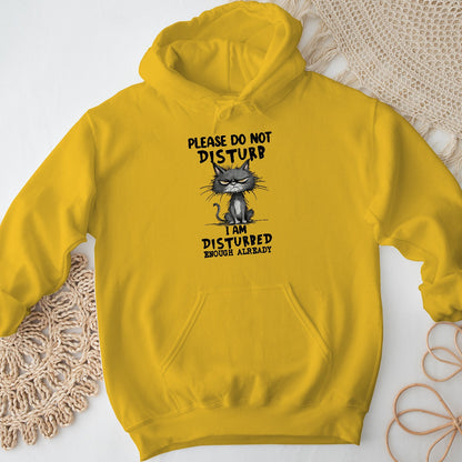 Please Do Not Disturb Cat Unisex Hoodie – Funny Grumpy Sweatshirt