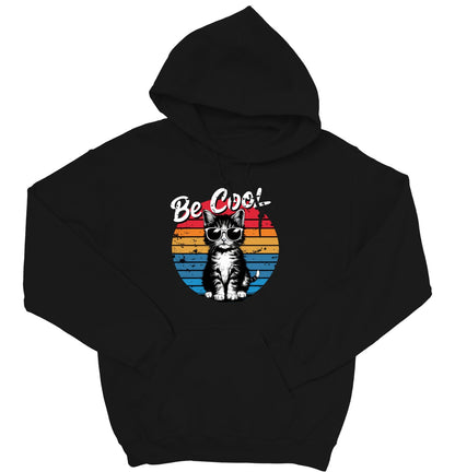 Be Cool Cat Unisex Hoodie – Retro Funny Kitten Pullover