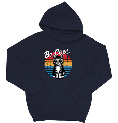 Be Cool Cat Unisex Hoodie – Retro Funny Kitten Pullover