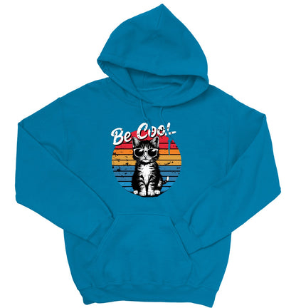 Be Cool Cat Unisex Hoodie – Retro Funny Kitten Pullover