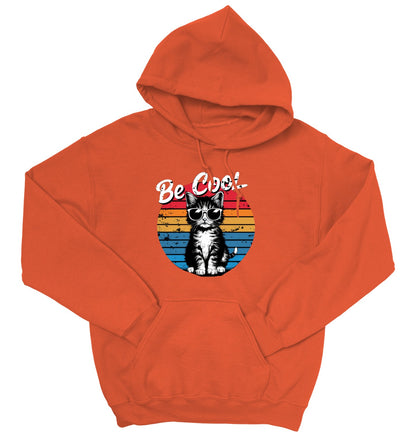 Be Cool Cat Unisex Hoodie – Retro Funny Kitten Pullover