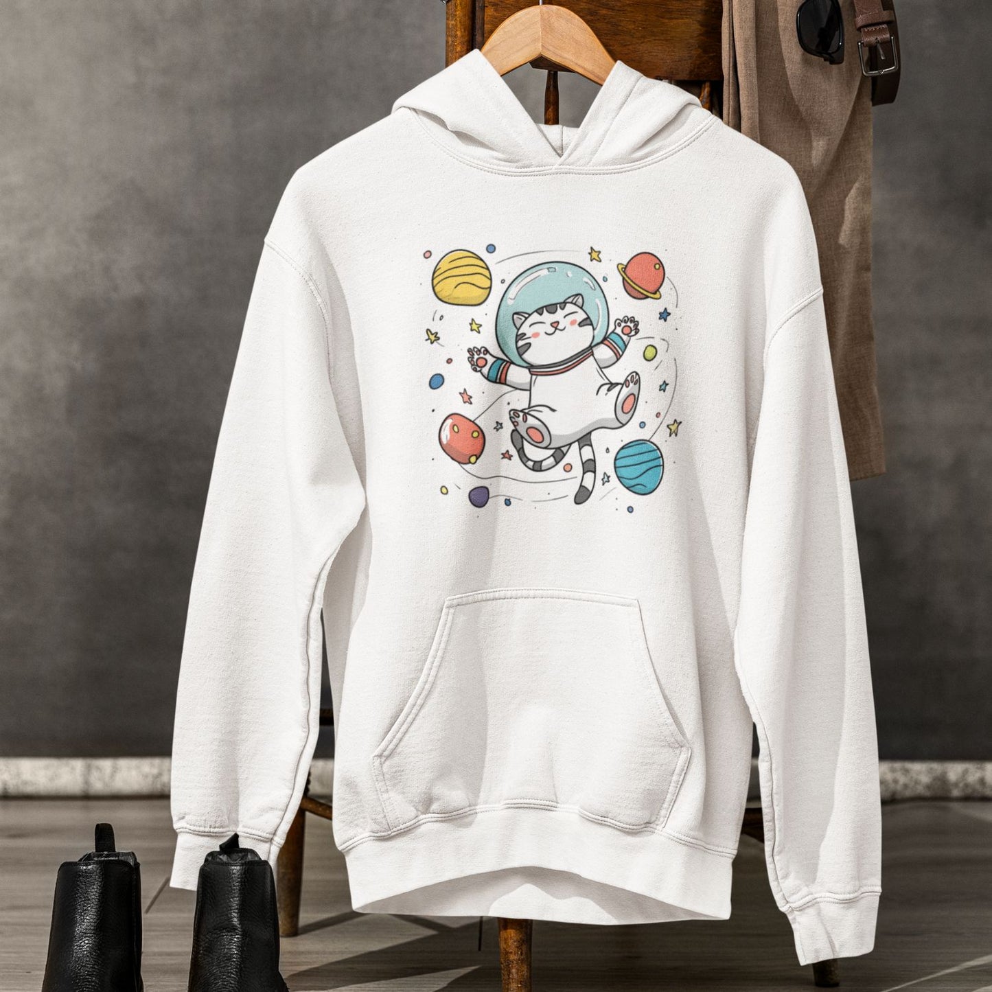 Astronaut Cat Space Adventure Unisex Hoodie