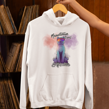 Meowditation Expert Stay Pawsitive Unisex Hoodie