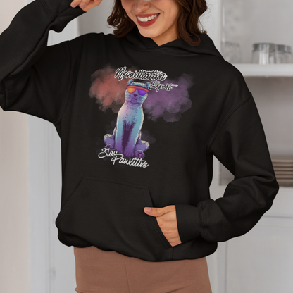 Meowditation Expert Stay Pawsitive Unisex Hoodie