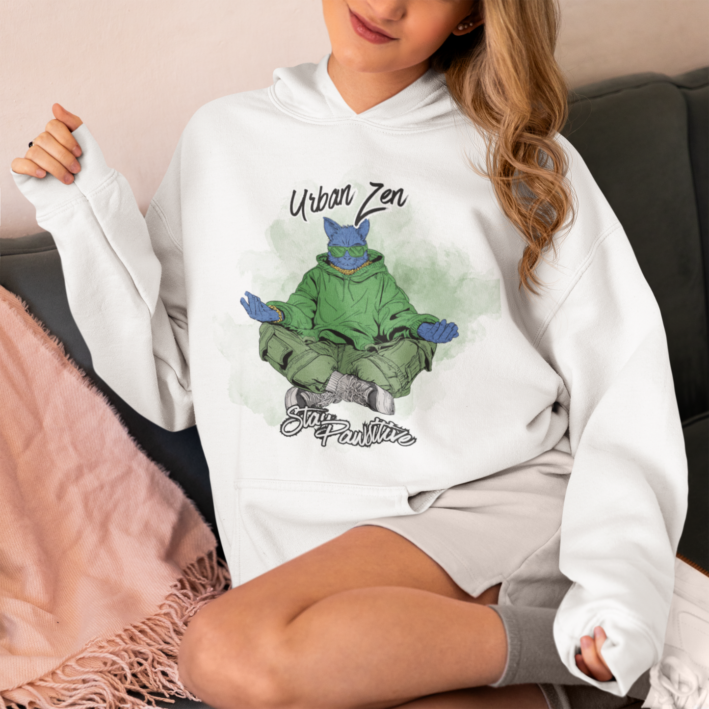 Urban Zen Stay Pawsitive Unisex Hoodie