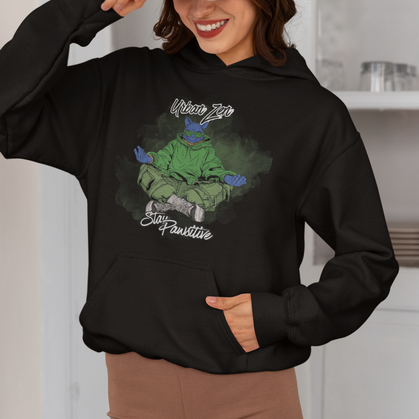 Urban Zen Stay Pawsitive Unisex Hoodie