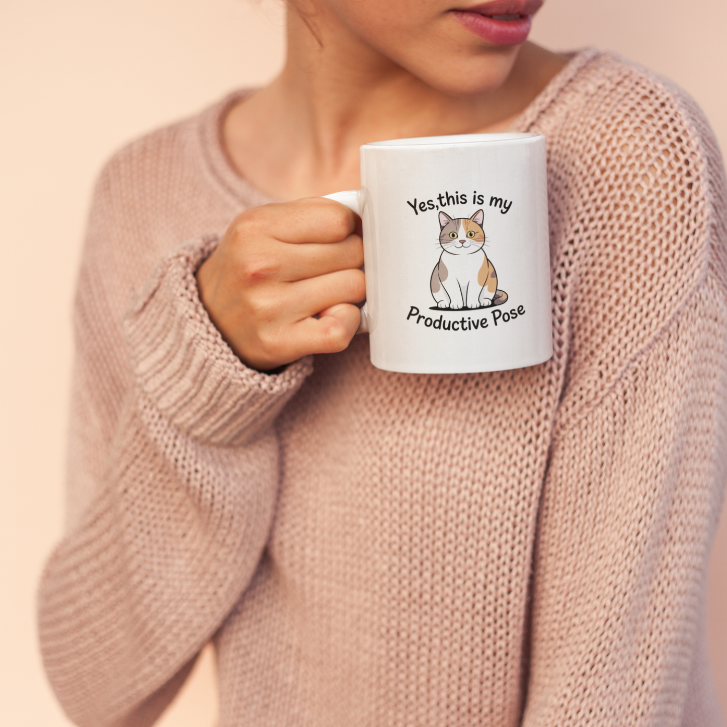 Yes, This Is My Productive Pose Funny Cat Mug