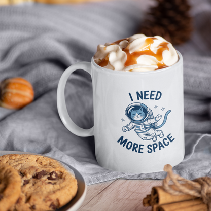 I Need More Space Astronaut Cat Mug