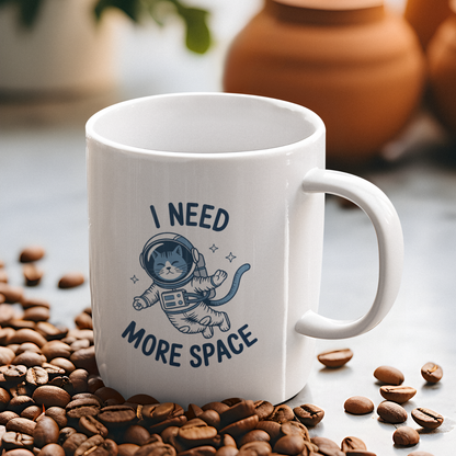 I Need More Space Astronaut Cat Mug