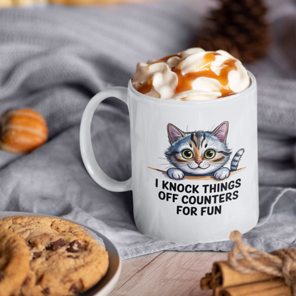 I Knock Things Off Counters for Fun Cute Cat Mug
