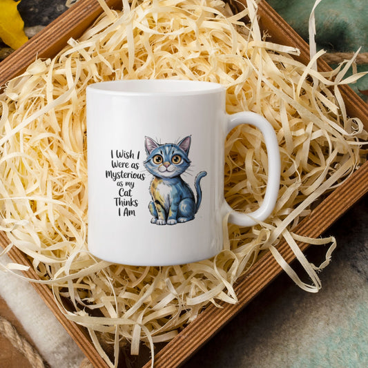Mysterious Cat Thinks I Am Cute Cat Lover Mug