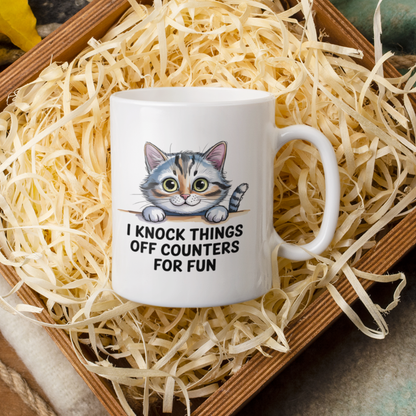 I Knock Things Off Counters for Fun Cute Cat Mug