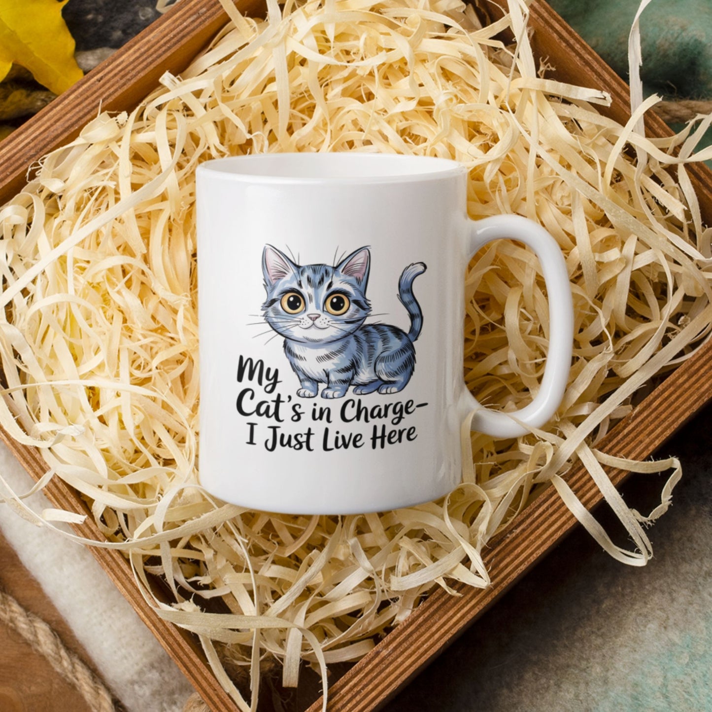 My Cat Is In Charge I Just Live Here Cute Cat Mug