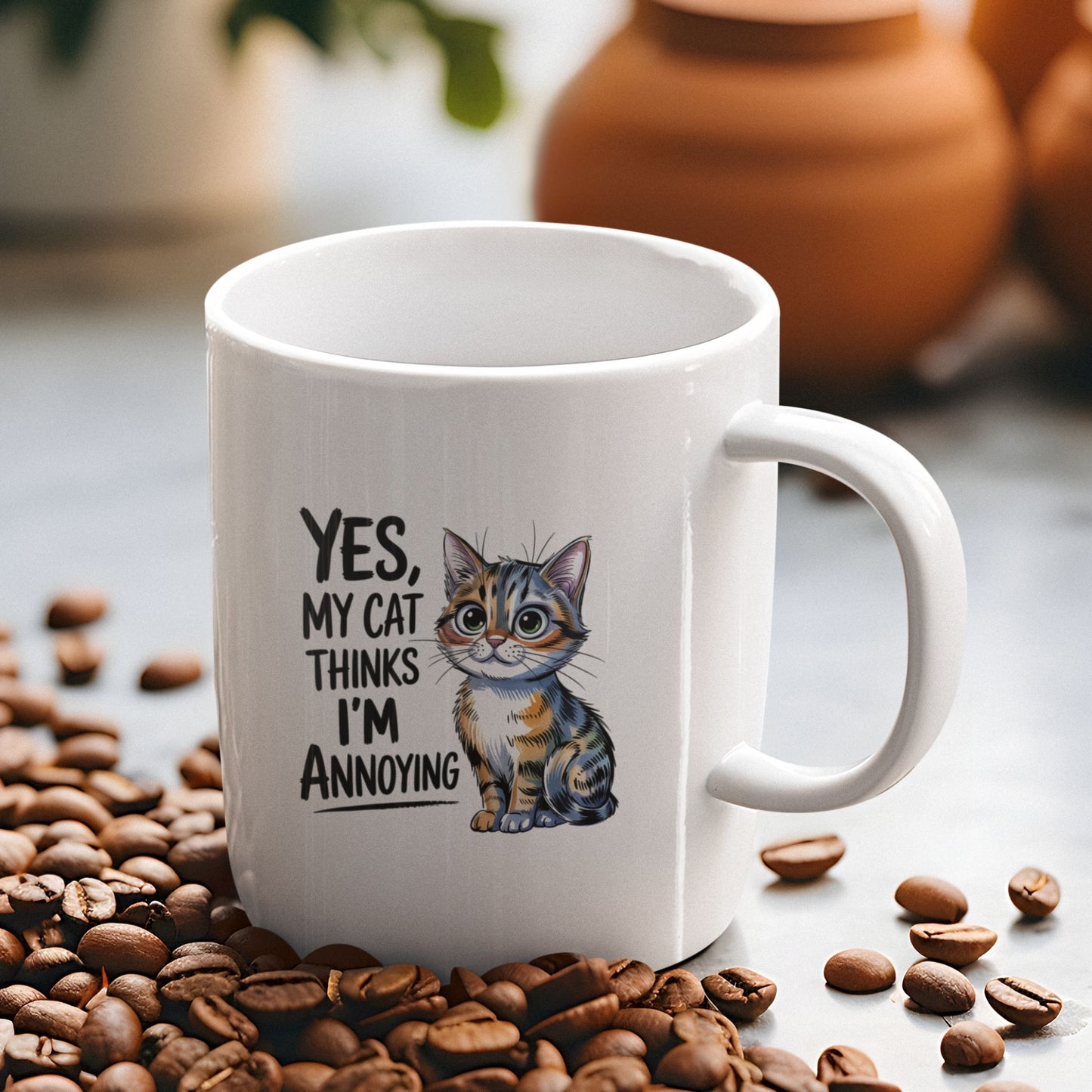 Yes My Cat Thinks I Am Annoying Funny Cat Mug
