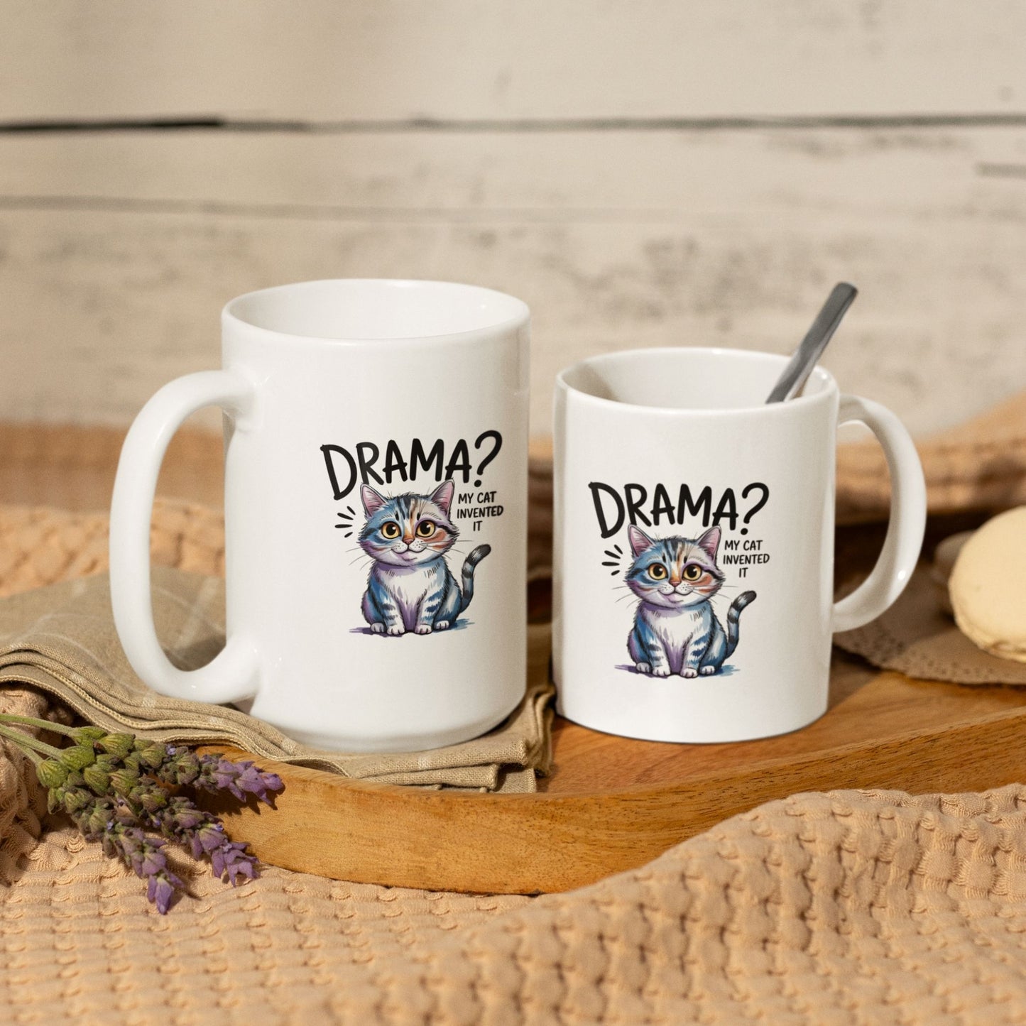 Drama My Cat Invented It Funny Cute Cat Mug