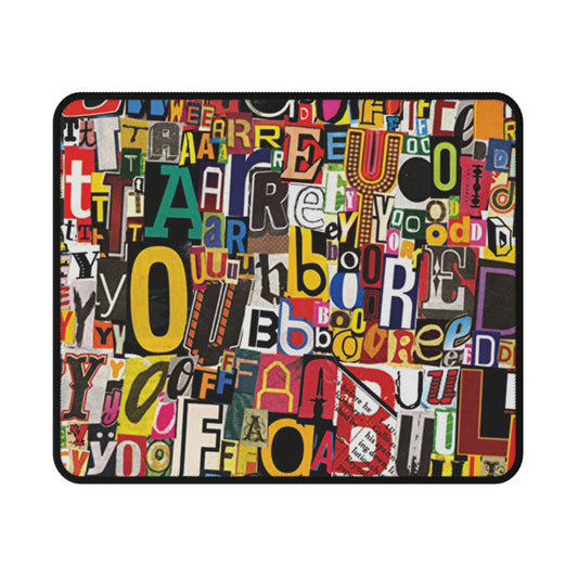 Colorful Ransom-Note Letters Non-Slip Gaming Mouse Pad