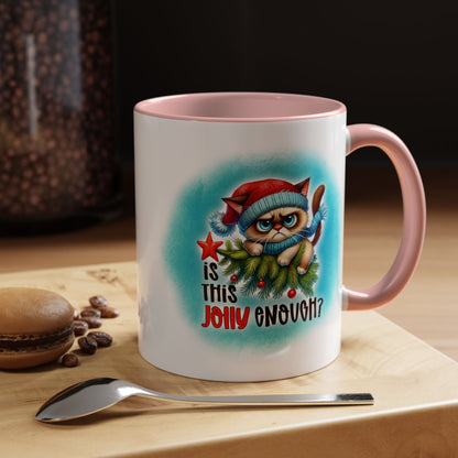 Is This Jolly Enough? Grumpy Cat Holiday Accent Mug